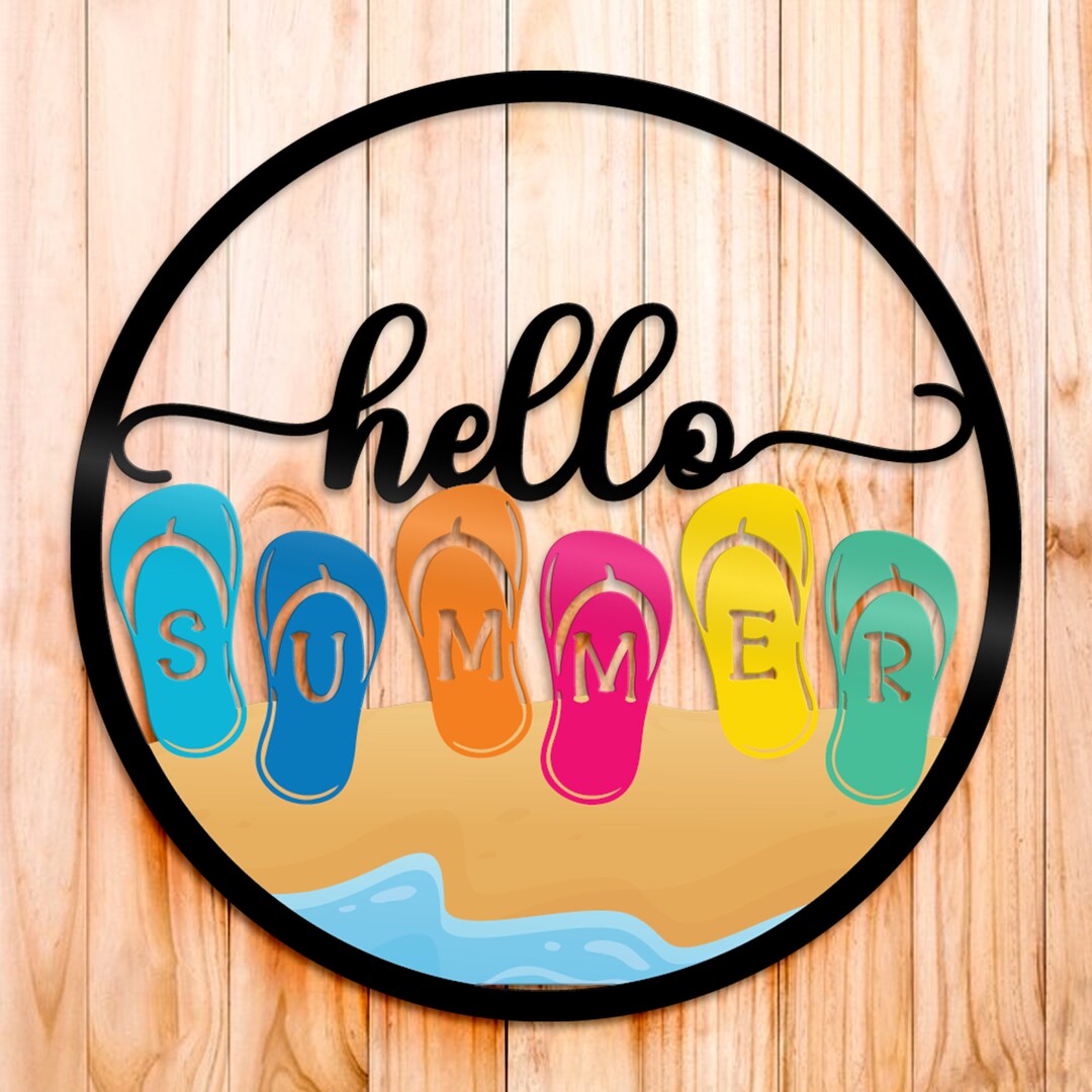 Flip Flop Metal Sign: Summer Beach House Wall Art - Etsy