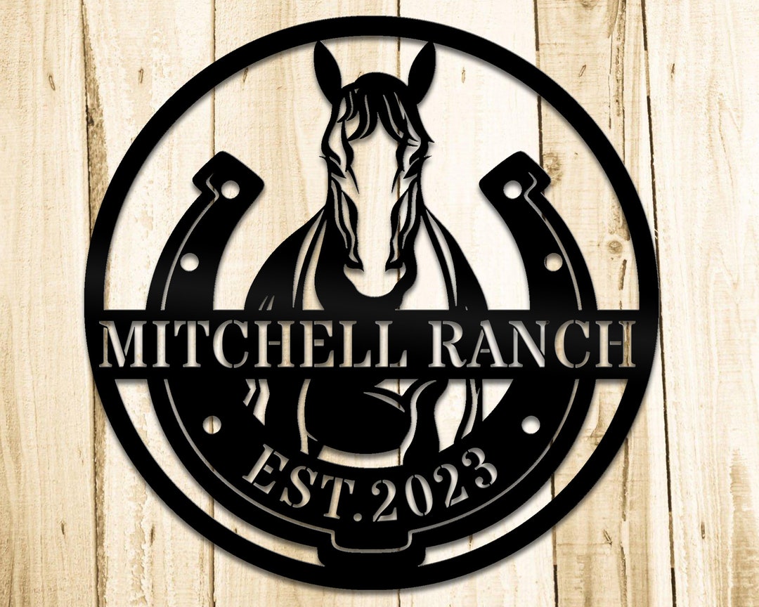 Personalized Horse Name Plate Horse Barn Name Sign Horse Ranch Decor