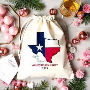 Personalisierte Texas Karte Bevorzugungstaschen - Jubiläums-Hochzeits-Partytaschen - Geschenk-Namenstaschen für Frau - Strand-Thema-Tasche - Feiertagsreise-Gefälligkeiten