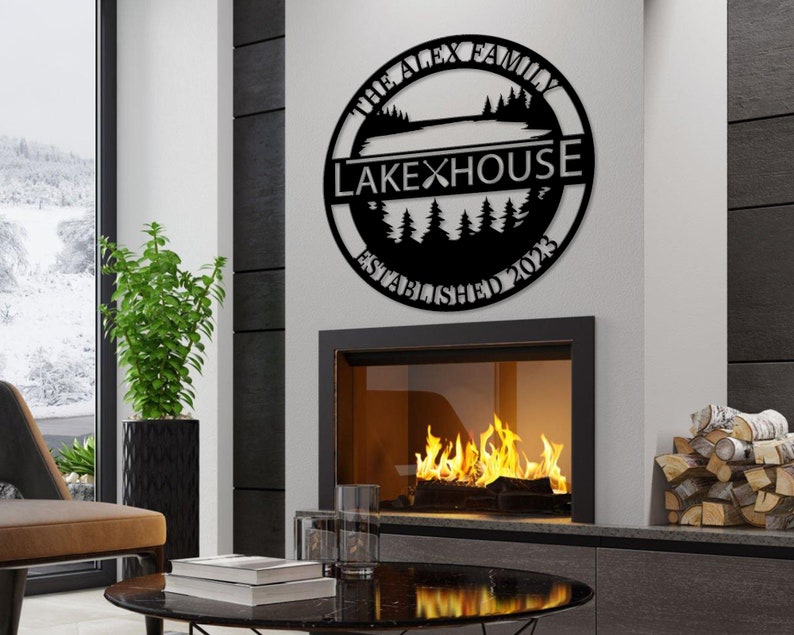 Custom Lake House Metal Signcabin Metal Wall Artbeach House Etsy