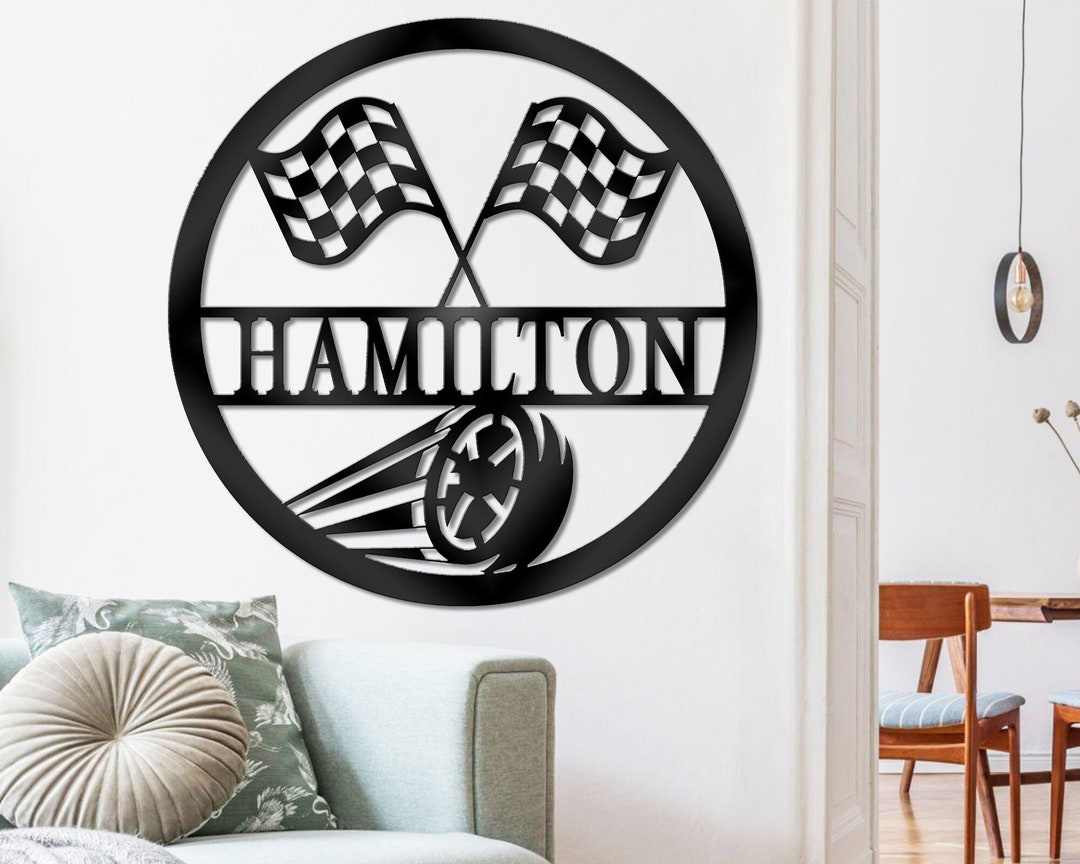 Custom Metal Checkered Flag Sign: Personalized Race Car Decor - Etsy