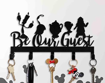 Be Our Guest Metal Key Hanger: Entryway Organizer with Hooks