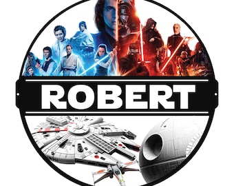 Letrero metálico personalizado de Star Wars: Arte mural con nombre personalizado