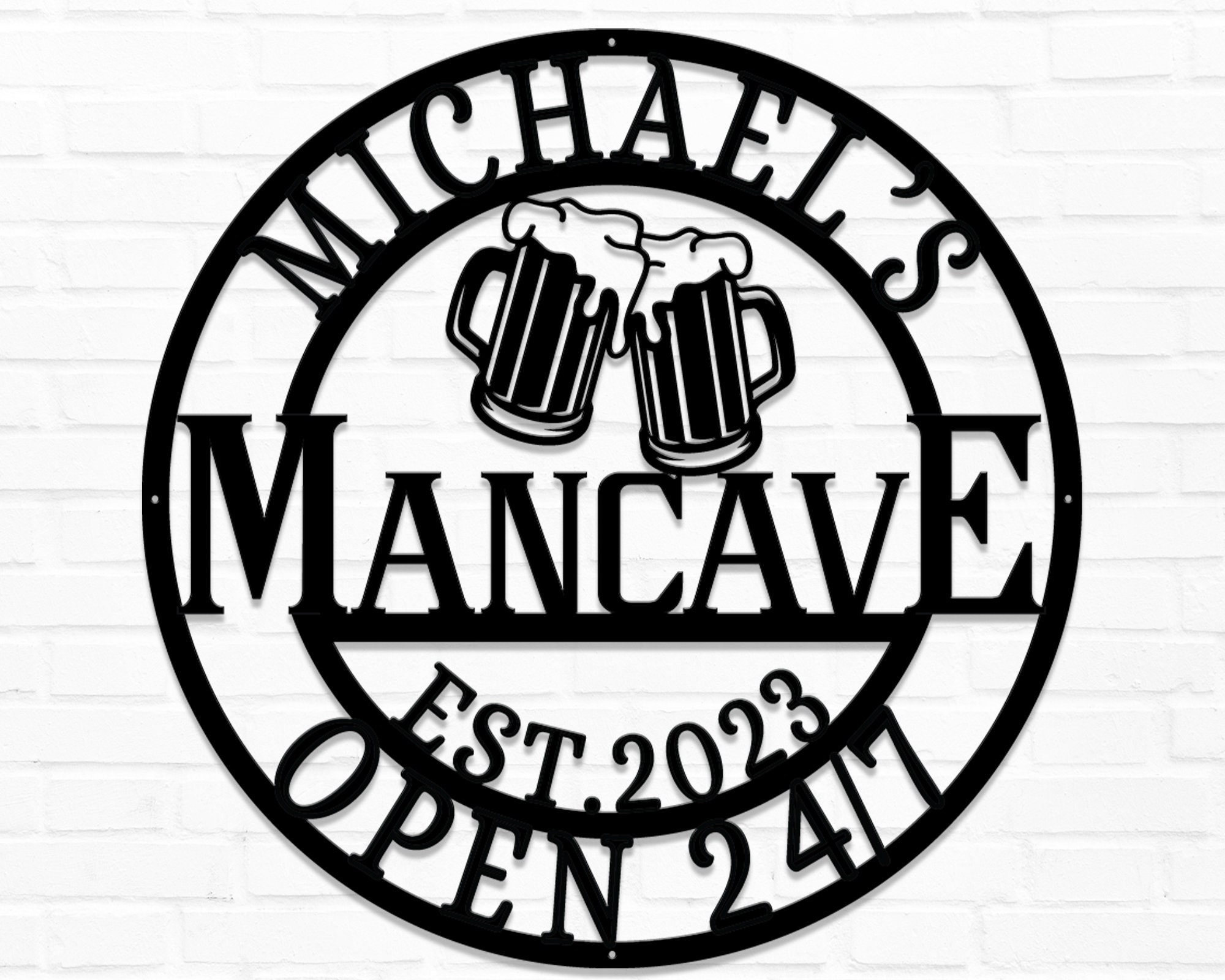 Personalized Bar Metal Signdad Home Bar Giftsbackyard Etsy