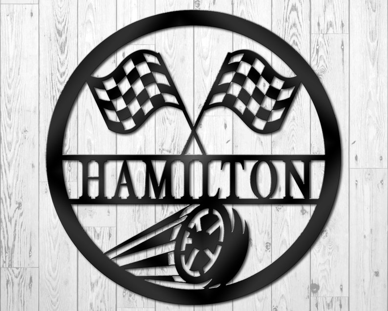 Customizable Metal Checkered Racing Flags Signrace Car Etsy