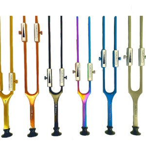 Tuning fork with dampers - special colored version - 128Hz-64Hz - sound healing - meditation - Chakra