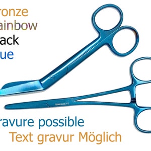 Kocher en schaar verpleegkundige - Bronze / Rainbow / Black / Blue - verbandschaar verpleegkundige set