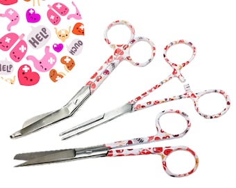 Nurse Scissors Set - Ouch My Organs - Bandage Scissors / Kocher / Surgical Scissors - nurse gift set