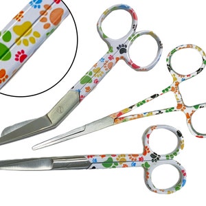 Nursing scissors set - bandage scissors + kocher + surgical scissors - nurse gift set - Puppy Paws - vet