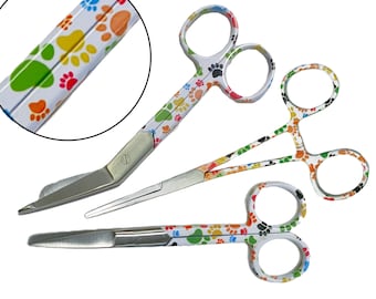 Nursing scissors set - bandage scissors + kocher + surgical scissors - nurse gift set - Puppy Paws - vet