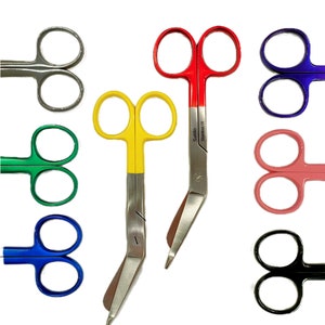 Bandage scissors color 14cm High Quality Stainless Steel Nursing scissors nurse gift first aid scissors image 1