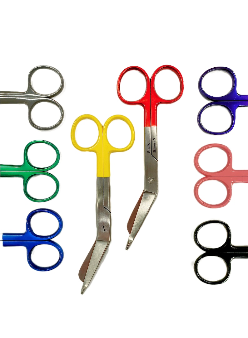 Bandage scissors color 14cm High Quality Stainless Steel Nursing scissors nurse gift first aid scissors image 1