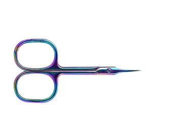 Cuticle Scissors - Rainbow - Manicure Tool Dead Skin Scissors - Very Fine Curved Point - Cuticle Scissors - precision scissors