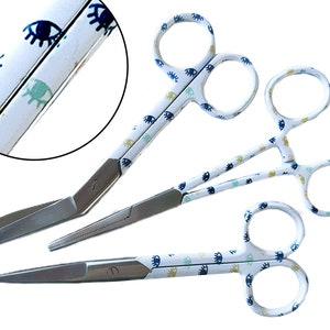 Nursing scissors set - bandage scissors + kocher + surgical scissors - nurse gift set - eyelets print