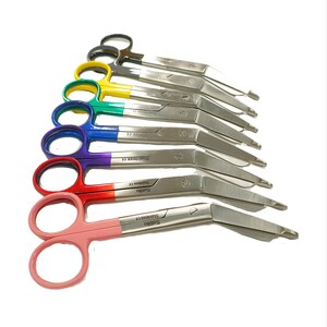 Bandage scissors color 14cm High Quality Stainless Steel Nursing scissors nurse gift first aid scissors image 2