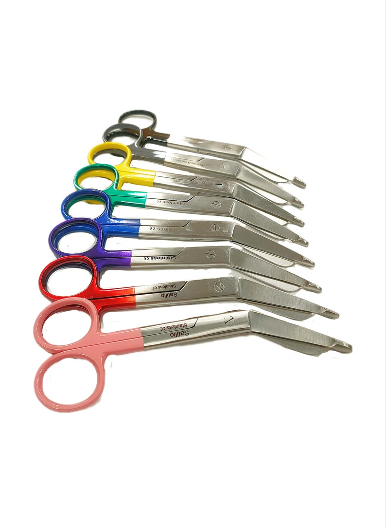 Bandage scissors color 14cm High Quality Stainless Steel Nursing scissors nurse gift first aid scissors image 2