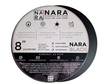 Nara Paper Black Circle diametro 20.32 cm 360G