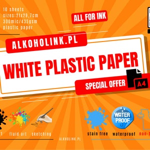 Carta plastificata per inchiostri ad alcool in vari formati A4 - 10 pcs