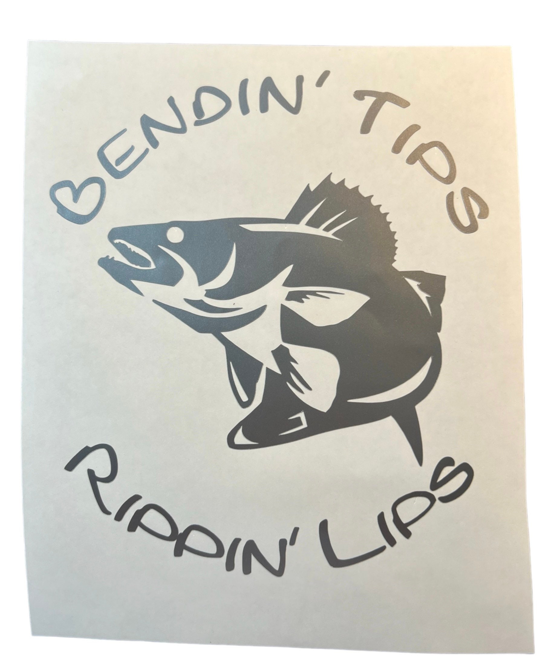 10in x 3in Rippin Lips Bumper Sticker Vinyl Sports Fishing Decal Stickers