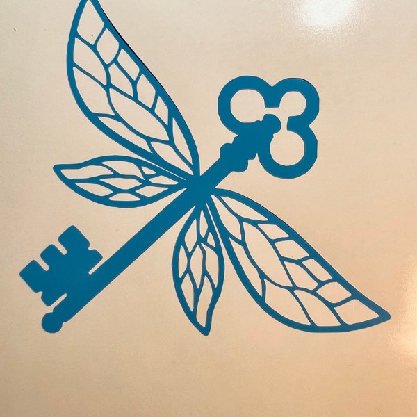 Dragonfly Key Vinyl Car Decal New