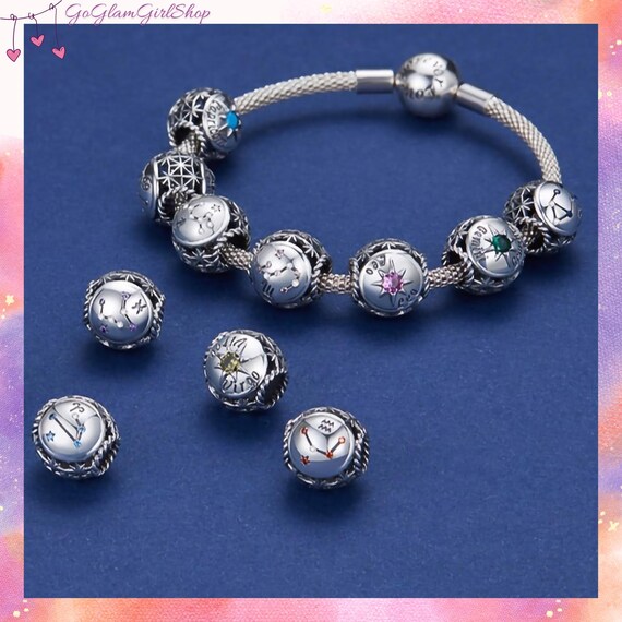 S925 Zodiac Constellation Charms for Pandora Charm Bracelet