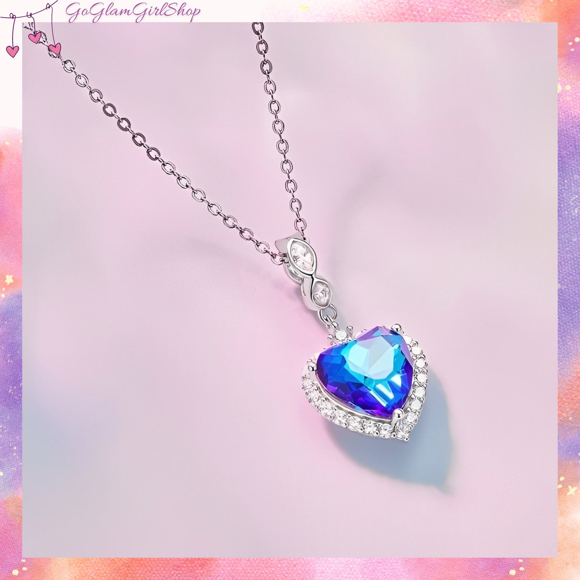 thumbnail image 2 of Sterling Silver 'Heart Of The Ocean' Charm - S925 Cubic Zirconia By YOUnique Designs 2 of 4
