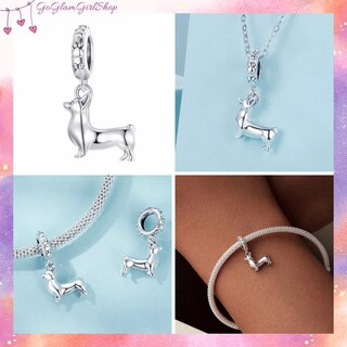 LOVANS Ciondolo In Argento 925 Per Bracciale – Forma Animale Carino – Perlina Fai Da Te Per Donne E Ragazze
