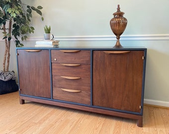 Not for sale** Jens RISOM Midcentury modern credenza | modern walnut restored vintage console table | Danish design and carefully refinished