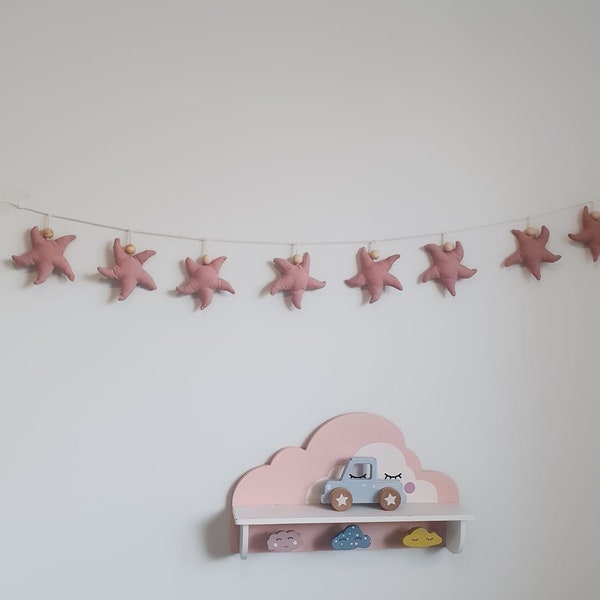 Starfish garland, Baby room decoration