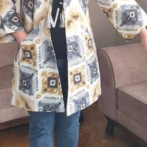 Uzbek Vintage Handmade Embroidery, uzbek Dress, chapan, jacket coat