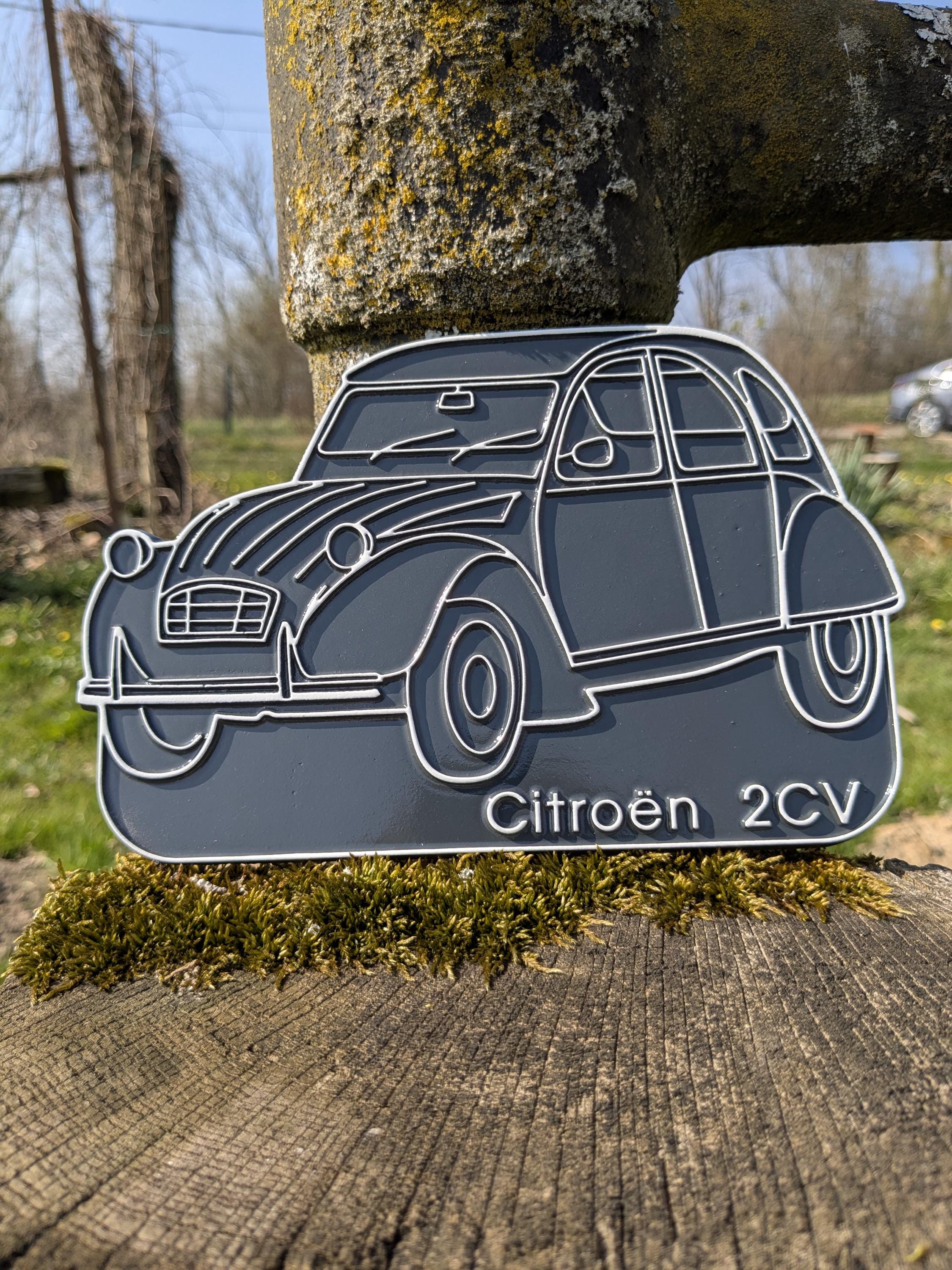 Plaque Métal Décorative Citroën 2CV - Style Grange - Métal - Neuve