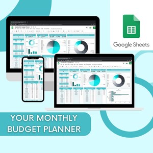 Paycheck Budget Planner Template for Google Sheets, Budget Tracker, Monthly Budget Spreadsheet, Budget Planner Template, Transaction Tracker