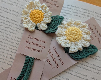 Crochet Flower Bookmark/Bag Charm Teacher Gift