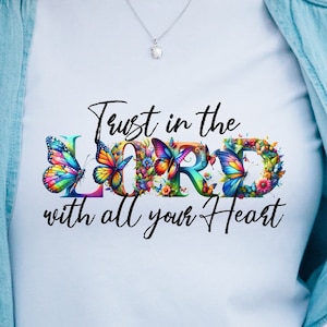 Trust In The Lord PNG: Christian Bible Verse (Digital Download)