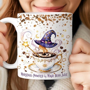 Magic Bean Juice Coffee Mug Wrap: Funny Coffee Lover Gift (Digital Download)