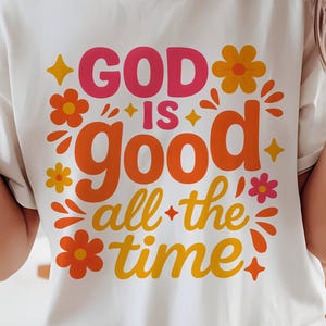 God Is Good PNG: Preppy Christian Sublimation Design (Digital Download)