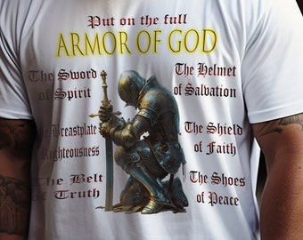 Armor Of God PNG: Christian Men's Shirt Design (Digital Download)