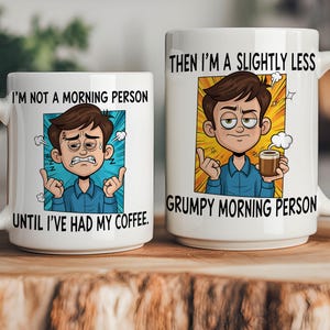 Funny Coffee Quotes Mug Print, Sarcastic Coffee Mug Wrap, Coffee Addict PNG, 2 Side Mug Sublimation Design, Funny Coffee Mug Sublimation PNG