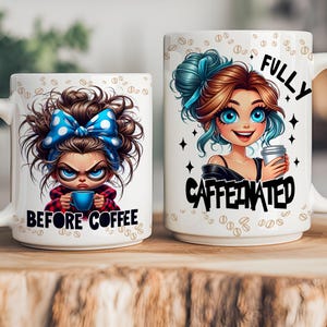 Funny Coffee Lover Mug Print, Sarcastic Coffee Mug Wrap, Coffee Addict PNG, 2 Side Mug Sublimation Design, Funny Coffee Mug Sublimation Png