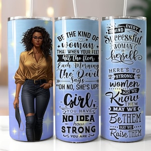 Starke Frau Tumbler Wrap, 20 Unzen Skinny Tumbler, Boss Babe Tumbler Design, Boss Lady Tumbler Wrap, Mädchen Boss Sublimation PNG Digital Download