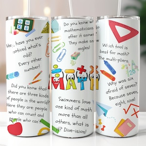 Matematyka Nauczyciel Żarty Sublimacja Projekt dla 20oz Skinny Tumbler - Teacher Tumbler PNG, Sarkastyczne Opakowanie Tumbler, PNG Pobieranie Cyfrowe
