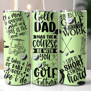 Funny Golf Sublimation Design for Tumbler, 20 oz Skinny Tumbler, Golf Is My Therapy png Design, Golf Tumbler Wrap, PNG File Digital Download