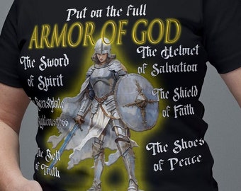 Armor Of God PNG: Woman's Christian Shirt Design (Digital Download)