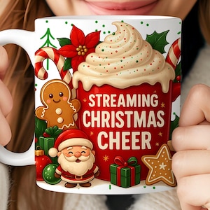 Weihnachtsbegleitung auf Weihnachtsfeier: Weihnachtsfilm-Design (PNG Digital Download 11oz & 15oz Tassen )