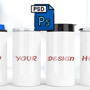 4 in 1 Can Cooler Mockup  | Can Cooler PSD Mockup | 4 in 1 Mockup | 4 Backgrounds Mockup | Smart Object PSD | Can Cooler Mockup