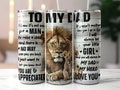 To My Dad Lion Sublimation Design, Father's Day Gift from Daughter, 20oz Skinny Tumbler Wrap, Fathers Day Tumbler Wrap, PNG Digital Download product logo
