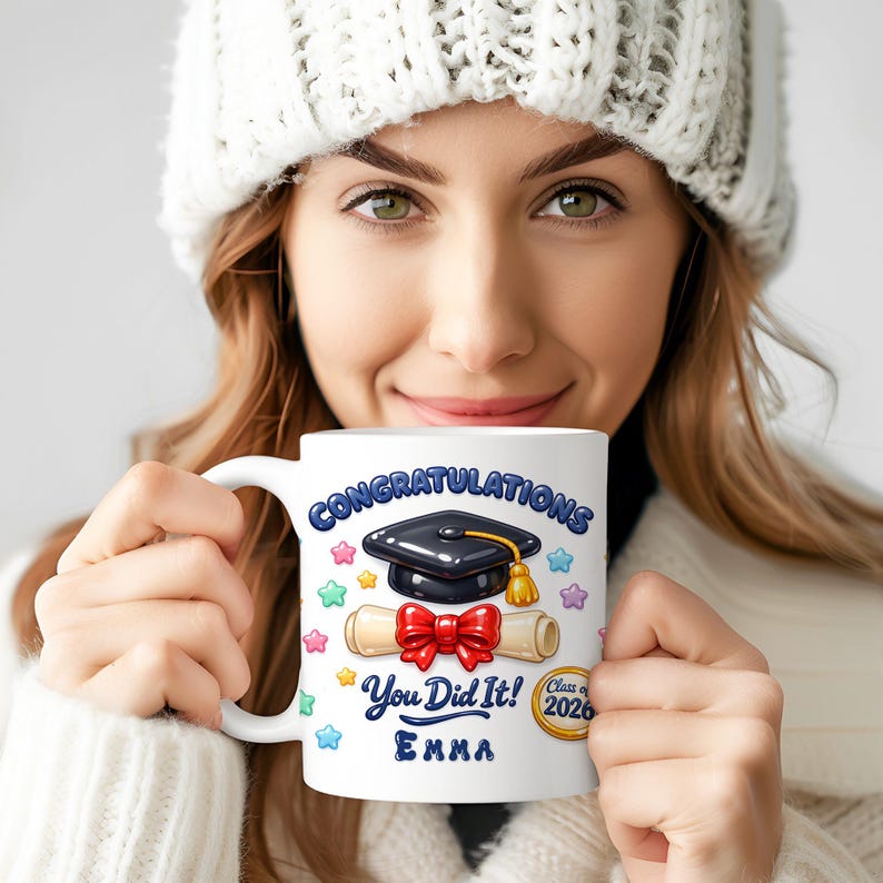 Custom Grad Mug Wrap PNG - Class of 2026 Sublimation, Gimme Gummy ...