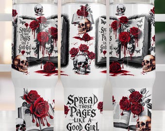 Smut Readers 40oz Tumbler Wrap PNG – A Funny Reading 40oz Quencher Sublimation for Book Lovers! Perfect Spicy Readers Gift, Digital Download