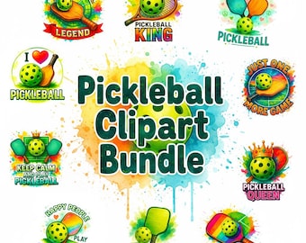 12 Pickleball PNG Bundle Sublimation Design, Funny Pickleball Shirt Graphics, Pickleball Lover Gift Clipart Pack Digital Download Files
