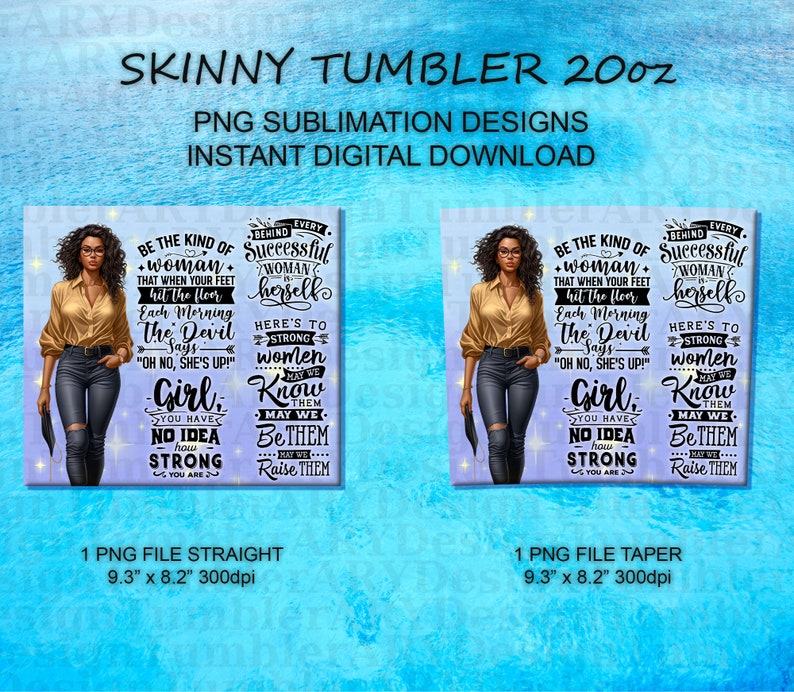 Strong Woman Tumbler Wrap, 20oz Skinny Tumbler, Boss Babe Tumbler Design, Boss Lady Tumbler Wrap